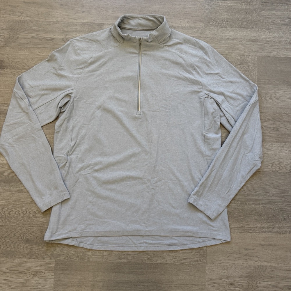 Lululemon Jacket Mens XXL 2XL Soft Gray 1/4 Zip Surge Warm Stretch LM3CCDS